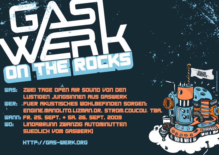 Flyer Gaswerk on th rocks